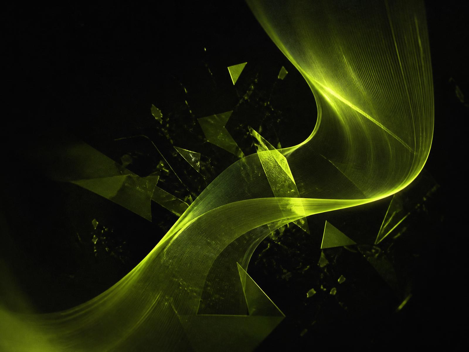 Abstract lime and dark gradient artwork representing creative growth